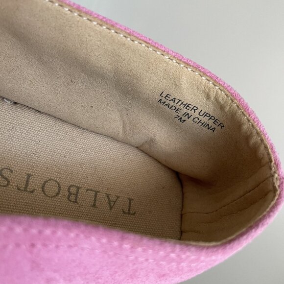 Talbots Women's Izzy Knot Espadrilles Shoes Size 7 Pink Suede Leather Cushioned - Picture 7 of 14
